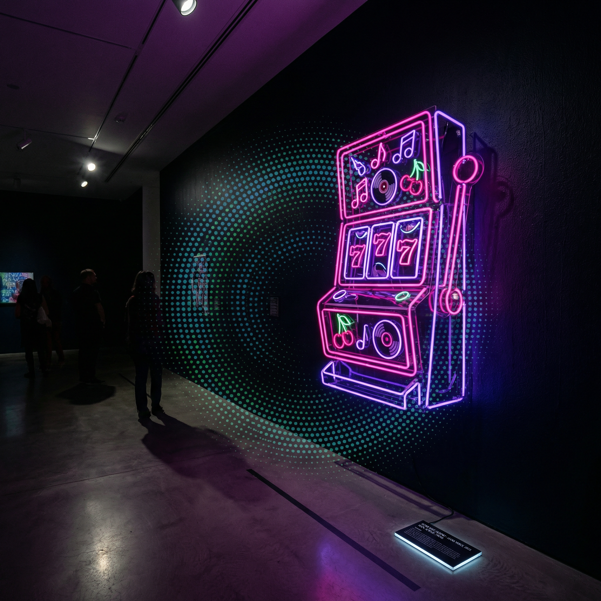 壹号娱乐 - 霓虹灯管老虎机艺术装置